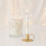 Calendário do Advento de velas com 25 velas finas numeradas e personalizadas