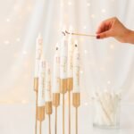Calendário do Advento de velas com 25 velas finas numeradas e personalizadas