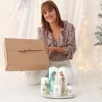 Presépio de Natal artesanal em velas pintadas à mão com Sagrada Família, Reis Magos e Burrinho