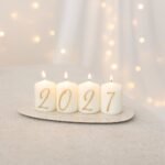 Velas de ano novo com os números 2027, para a noite de passagem de ano